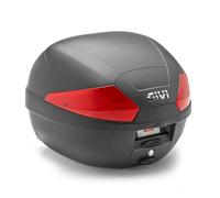 Bauletto Monolock GIVI B29 Negro / Rojo Completo Con Placa Universal De 29 LT