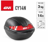 Bauletto Para Ciclo GIVI CY14N Negro Fijo Completo Soporte Fijación 14 Litros