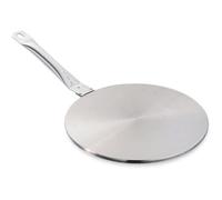 Baumalu Disco Adaptador Para Inducción De Acero Inoxidable Ø 26 Cm, Difusor Y Relé Térmico Para Usar Utensilios No Aptos, Asa Fija Ergonómica, Apto Lavavajillas