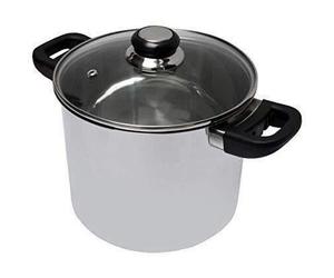 Baumalu Sartén/tratiteur De Inox Con Tapa De Vidrio 24 Cm, Asa De Baquelita Resistente Al Calor, Agujero De Vapor Y Acabado Espejo, Compatible Con Inducción