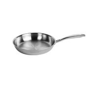 Baumalu, Sartén TRIPLI PRO 28 cm de acero inoxidable 18/10, 3 capas para una óptima difusión del calor, compatible con inducción, gas y eléctrico, mango ergonómico remachado, resistente a los arañazos