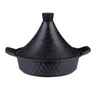 Baumalu Tajine 28 Cm De Aluminio Fundido Con Tapa, Recubrimiento Antiadherente Xylan Ppg De 2 Capas Y Acabado Exterior Silicona, Compatible Con Inducción Y Apto Horno