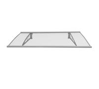 Baumarktplus Pultvordach Regenschutz Para Entrada Alu 115 x 80 cm Gris