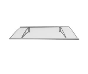 Baumarktplus Pultvordach Regenschutz Para Entrada Alu 115 x 80 cm Gris