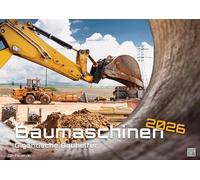 Baumaschinen - gigantische Bauhelfer - 2026 - Kalender DIN A2: Der Wandkalender mit den besten Baumaschinen-Motiven für das Jahr 2026 im extragroßen Format DIN A2 (ca. 60 x 42 cm)!