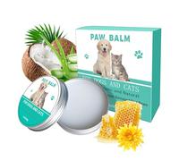 Baume Hydratant Pattes Chien Chat - 60g Crème Réparatrice Griffes et Coussinets | Protection Contre Sol Chaud Froid Randonnée Promenade Maison Appartement | Soin Pattes Anti-Sécheresse Confort