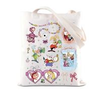 BAUNA Alice Movie Merchandise - Bolsa de lona con diseño de gato morado, regalo WDW Kingdom, bolsa de lona para amantes de Alicia, regalo de aventura mágica, Alice Tote, 35*40cm