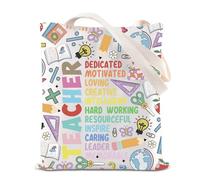 BAUNA Bolsa de agradecimiento para profesores, regalo para el día del profesor, bolsa de hombro para educador, regalo de vida para profesores, regalo de jubilación, Bolsa para profesores, 35*40cm