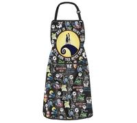 BAUNA Delantal de cocina de Jack Sally con bolsillo, regalo de fiesta de Halloween, decoración de cocina, Delantal Never End, Taille unique