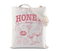 BAUNA Honeymoon - Bolsa de mano reutilizable con texto en inglés "Just Married", bolsa de compras para parejas, bolsa de hombro para boda, fiesta, Bolsa de miel, 35*40cm