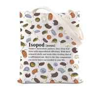 BAUNA Isopod Definition - Bolsa de lona para amantes de insectos, píldoras, insectos, regalo para entomólogos, regalo Roly Poly para profesores de ciencia, regalo de naturaleza, Bolsa Isopod, 35*40cm
