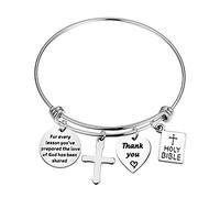 BAUNA - Llavero de Regalo para Profesores de la Escuela Dominical, Regalo de Agradecimiento para Cada lección Que has Preparado el Amor de Dios ha Sido compartido, para Profesores religiosos