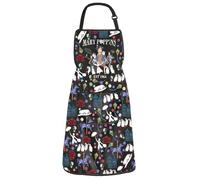 BAUNA Miss Poppins - Delantal de cocina Mary Est 1964 con bolsillo para decoración de cocina, regalo de inauguración de la casa, Delantal Mary 1964, Taille unique