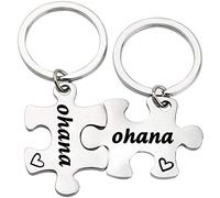 BAUNA Ohana Puzzle - Juego de llaveros Ohana significa regalo para tu mejor amiga y familia, Rompecabezas Ohana, 3.0cm