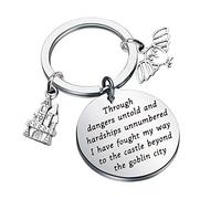 BAUNA Regalo inspirado en la película Jareth Through Dangers Untold Cult Movies, regalo literario, regalo para fanáticos de la película, Ciudad Goblin Key, 3.0*3.0cm