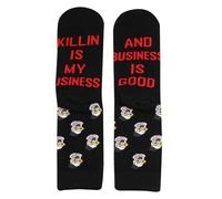 BAUNA Terrifier Merch Clown Movie Crew Sock Killin Is My Business And Business Is Good - Calcetines novedosos para amantes de las películas de terror, Calcetín Killin, Altoa única
