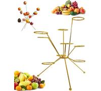 BAUNBRHY 2026 Exploding Fruit Bowl, Exploded Tiered Fruit Bowl Stand, Fireworks On The Dinner Table, Stainless Steel Aesthetic 360° Display Rack, for Home Kitchen Counter & Dining Table Decor -Gold