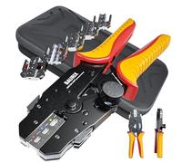 BAURIX® Crimpadora con 6 Mordazas Intercambiables, Crimpadora Terminales Electricos, Punteras, Faston y más, Prensa Terminales, Alicate Cravar, Herramientas Electricista para Profesionales y Bricolaje