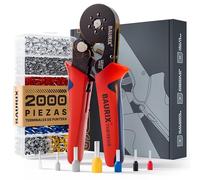 BAURIX® Crimpadora Punteras Hexagonal + 2000 Punteras - 0,25-6 mm²