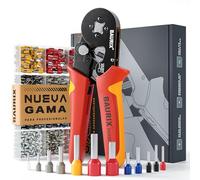 BAURIX Juego de crimpadora con 1820 casquillos - Alicates de terminales autoajustables 0,25 - 10 mm², 8-18 mm de longitud - Herramienta electricista para conexiones de cables fiables - Perseus (4