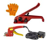 BAUSATZ Herramientas de mano Máquina de flejado de fusión en caliente Máquina de bandas de fusión en caliente Correas Máquina de embalaje Tensor de cinturón Herramienta de flejado Kit de flejado de