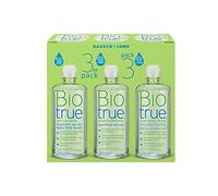 Bausch + Lomb Biotrue All-in-One - Limpiador de lentes de contacto y solución de almacenamiento con cierre de clic para lentes de contacto suaves, 3 x 300 ml