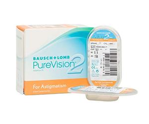 BAUSCH + LOMB - PureVision®2 For Astigmatism - Lentes de contacto de reemplazo mensual para Astigmatismo