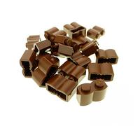 Bausteine gebraucht 20x Lego 30136 Brick with Log 1x2 | Dark Brown
