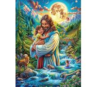 Bautismo de Jesús Rompecabezas 1000 Piezas Cartón Grueso Para Parejas Cuentos de hadas de animales salvajes fantásticos Desarrollo Habilidades Pieza Decorativa Casa Pack Completo Regalo Cumpleaños 100