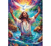 Bautismo de Jesús Rompecabezas 500 Piezas Cartón Resistente Para Mayores Cuentos de hadas fantásticos de animales salvajes Reunión Familiar Juegos Desarrollo Lógica Detalle San Valentín Calidad 500 PC