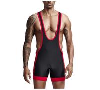 Bauzuoyo Maillots de lucha para hombre Athletic Supporters Ajuste ceñido Mono deportivo de una pieza sin mangas Camiseta de lucha activa Monos de levantamiento de pesas Pantalones con tirantes de