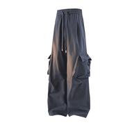 Bauzuoyo Pantalones cargo ligeros para hombre Y2k elásticos de paracaídas impermeables, pantalones deportivos con pierna recta, pantalones de trekking al aire libre, pantalones de senderismo de secado