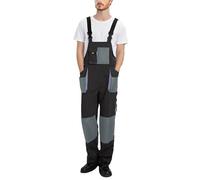 Bauzuoyo Peto de trabajo para hombre con tirantes ajustables, ropa de trabajo robusta, mono de trabajo cómodo con muchos bolsillos, pantalones clásicos para el tiempo libre, marrón, XXL