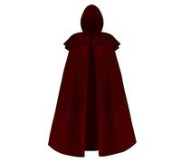 Bauzuoyo Ropa medieval para hombre y mujer, capa con capucha, vikingo, Halloween, carnaval, fiesta, cosplay, capa barroca, reina, disfraz de bruja, capa de vampiro, carnaval, disfraz de escenario