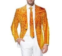 Bauzuoyo Sakko Trajes y chaquetas para hombre deportivos con vaqueros modernos, corte regular, chaqueta de ocio, Oktoberfest, estampado, chaqueta de traje, chaqueta festiva para carnaval, fiesta, ocio