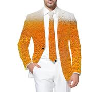Bauzuoyo Sakko Trajes y chaquetas para hombre deportivos con vaqueros modernos, corte regular, chaqueta de ocio, Oktoberfest, estampado, chaqueta de traje, chaqueta festiva para carnaval, fiesta, ocio