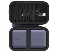 Baval Funda de viaje rígida y portátil compatible con cargador portátil UGREEN de 25000 mAh y 145 W, solo funda
