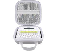 Baval Funda para impresora de etiquetas compatible con Brother P-Touch PTD210/PTD220 para el hogar y la oficina (funda blanca)