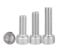 BAVALIN 10 Piezas Tornillos de Cilíndrica Con Hexagonal - Tornillo de Cabeza Allen M6 x 16mm Rosca Completa Tornillos de Máquina Acero Inoxidable Plata para Industrial Muebles Impresión 3D Reparación