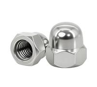 BAVALIN 10 Piezas Tuercas de Sombrerete M4 - Tuercas Ciegas Hexagonales Tuerca de Acero Inoxidable 304 Tuerca de Cúpula para Tornillos Pernos y Varillas Roscadas