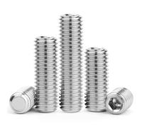 BAVALIN 20 Piezas Tornillo Hexagonal Sin Cabeza - M3 a M8 (4-40 mm) Tornillos Allen de Máquina de Acero Inoxidable Métricos de Rosca Completa Plateados, M8 x 20mm