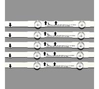 BAVALU 10 Uds Nuevo D4GE-400DCB-R2 9LED Tira D4GE-400DCA-R2 D4GE-400DCB-R1 D4GE-400DCA-R1 for UE40H5500AY