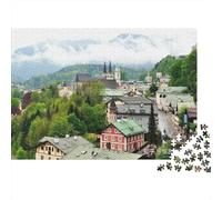 Bavarian Town Jigsaw Puzzle 1000 Piezass Recycled German Village Puzzles for Boy & Girl Juego Padre-Hijo Props Developing Boy & Girl‘s Intelligence Educational 70x50cm/1000pcs