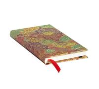 Bavarian Wild Flower (Brocaded Paper) Slim Dayplanner 2023: Hardcover, Horizontal Layout, 100 gsm, elastic closure