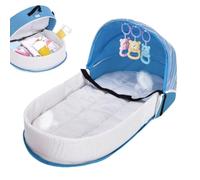 Bavokon Cama De Viaje Infantil Cuna Plegable Ligera para Dormir con Parasol