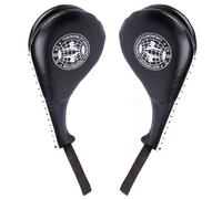 Bavooty Almohadillas para boxeo y taekwondo, color negro, 2 unidades, piel sintética, técnicas de pie