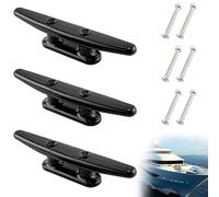 Bavooty Grapa para Barcos,Cornamusas para Muelles de Barcos,Cornamusa de Barco,Barco Cornamusa de Amarre,Cornamusas para Muelles de Amarre,Gancho de Cala,Cornamusa de Amarre,100mm,3pcs,Negro