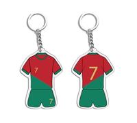Bavooty Llavero de Camiseta de Fútbol Portugal - Mini Llaveros de Bolas y Pelota, Infantil, 5 * 3.5cm, 2pcs