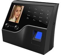 BAWHO Fingerprint Time Clock, Face Recognition Time Attendance Machine, Fingerprint Password Time Clock, 2.8" LCD Color Screen For Office