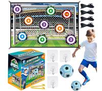 Bawiaueu Juego De Pelota De Fútbol para Niños - Porterías De Franela Plegables con Pelotas DeVelcro, Juego De Entrenamiento De Fútbol para Interior Y Exterior, Regalos De Futbols para Niños De Más De